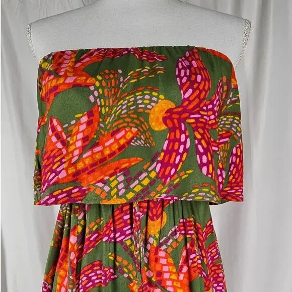 JAPNA WOMEN'S STRAPLESS MAXI DRESS – VIBRANT FLORAL PRINT – SIZE SMALL – NWT - Picture 4 of 15